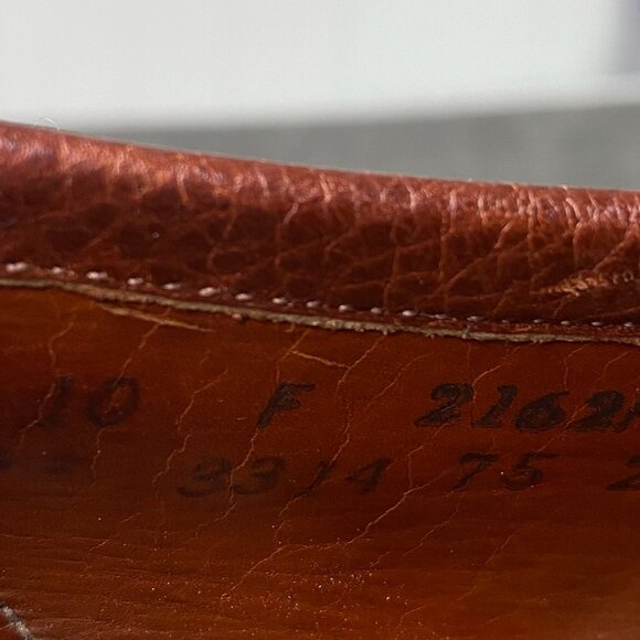 Hartt Leather Loafers Shoes Men's 10 F Brown Hand Sewn Vamps Canada Slip On 10F - Picture 9 of 10